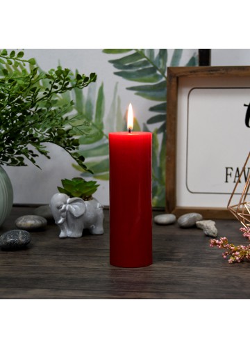 2 x 6 Inch Red Pillar Candle