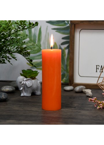 2 x 6 Inch Orange Pillar Candle (24pcs/Case) Bulk