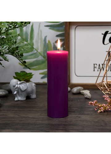 2 x 6 Inch Purple Pillar Candle (24pcs/Case) Bulk