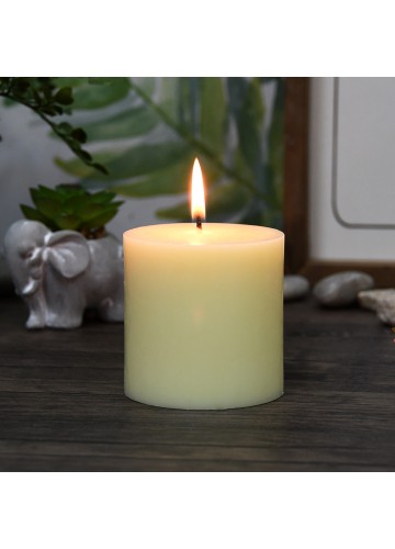 3 x 3 Inch Ivory Pillar Candle