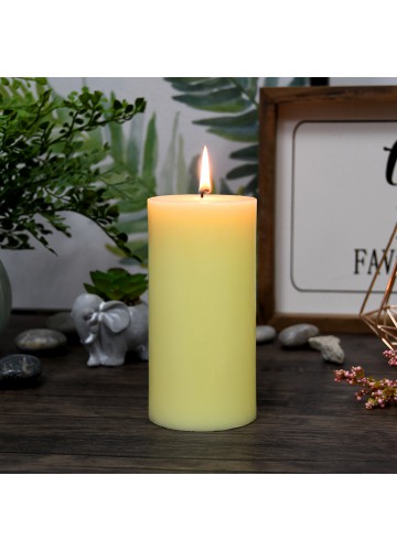 3 x 6 Inch Ivory Pillar Candle