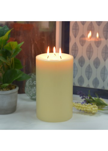 5 x 8 Inch Ivory Pillar Candle