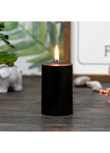 2 x 3 Inch Black Pillar Candle