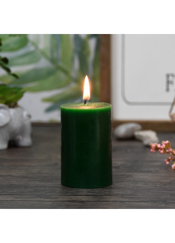 2 x 3 Inch Hunter Green Pillar Candle (24pcs/Case) Bulk