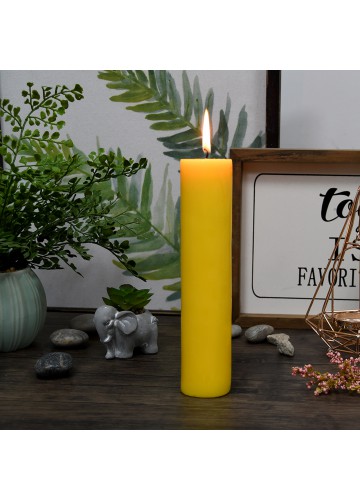 2 x 9 Inch Yellow Pillar Candle