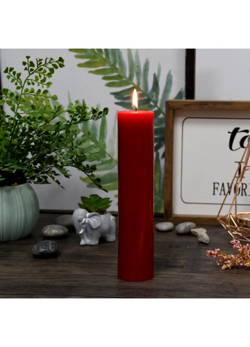 2 x 9 Inch Red Pillar Candle (12pcs/Case) Bulk