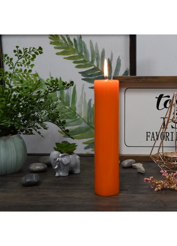 2 x 9 Inch Orange Pillar Candle (12pcs/Case) Bulk