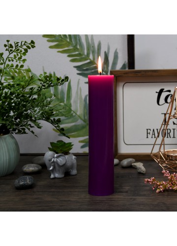 2 x 9 Inch Purple Pillar Candle