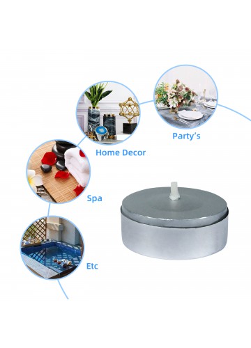 Metallic Silver Tealight Candles (600pcs/Case) Bulk
