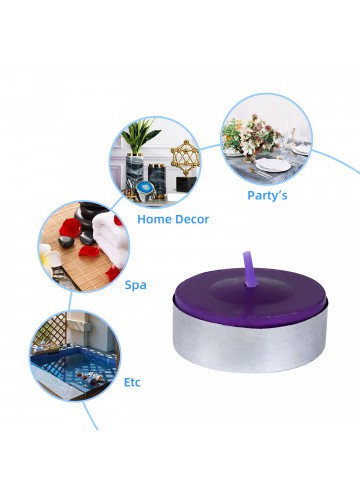 Metallic Purple Tealight Candles (600pcs/Case) Bulk