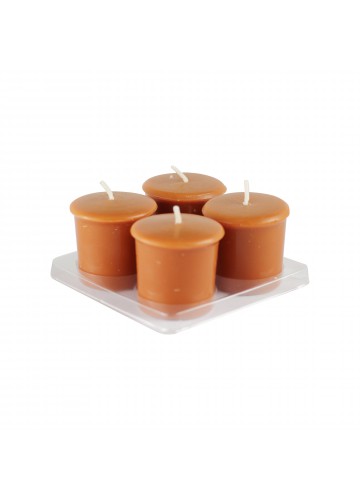 Brown Rain Lissed Oak Leaf Votive Candles (96pc/Case)