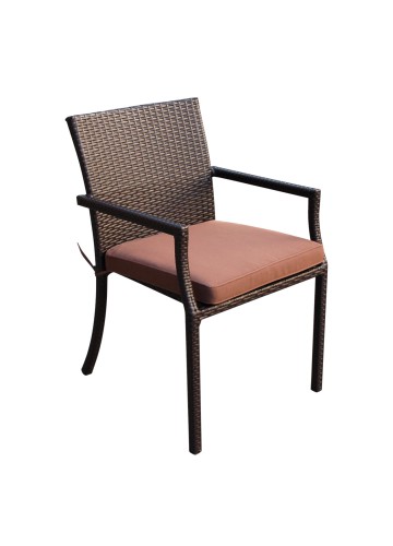 Brown Cafe Curved Stacking Chairs Cushion