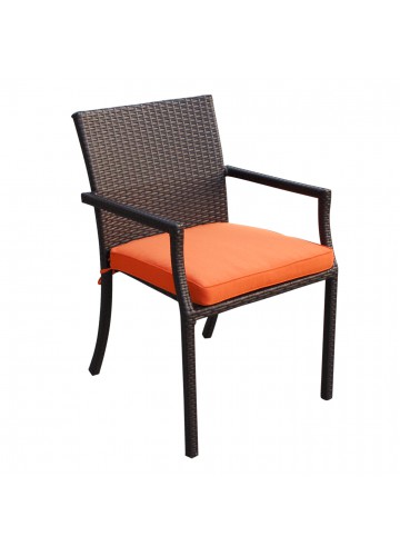 Orange Cafe Curved Stacking Chairs Cushion