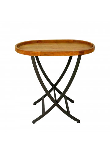 Wooden Round Folding Tray