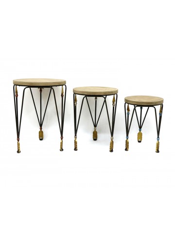 Yahud Metal Decor Stand (Set of 3)