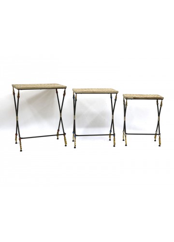 Wooden Folding Table (Set of 3)