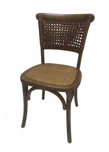 34 Inch H Brown Wooden Chair - Set of 2