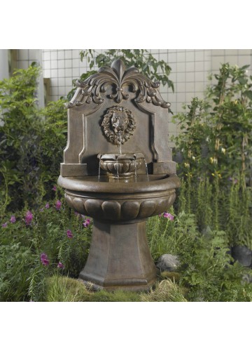 Copper Lion Head Outdoor/Indoor Water Fountain