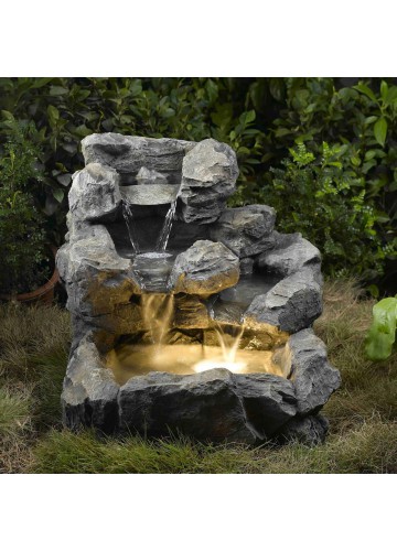 Rock Creek Cascading Outdoor/Indoor Fountain with Illumination