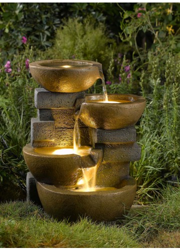 Pots Water Fountain with Led Light