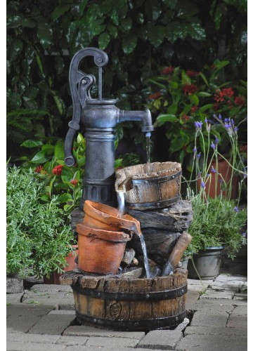 Classic Water Pump Fountain With Led Light