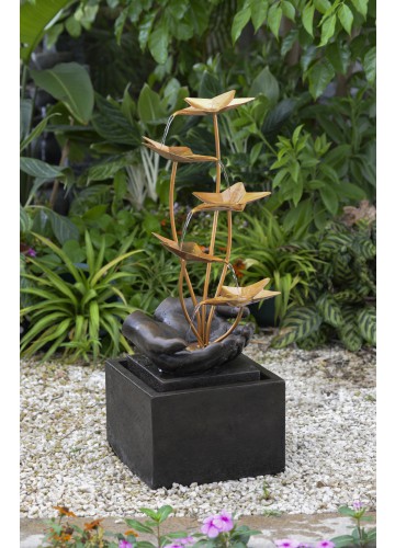 Multi-tier Metal Flowers Fountain