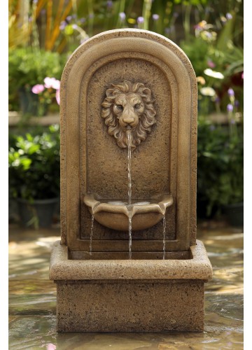 Multi Tiers Lion Head Garden Water Fountain