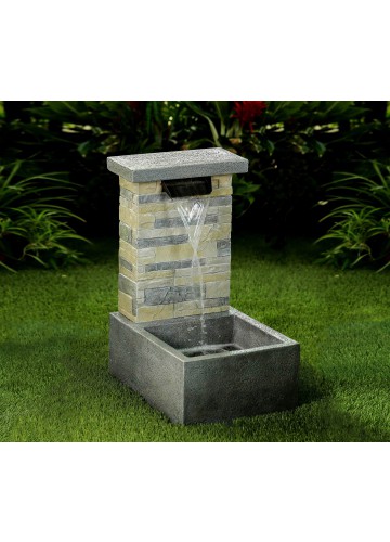 Stone Finish Water Fall Fountain with LED Light