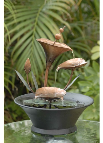 Metal Flower Table Top Fountain