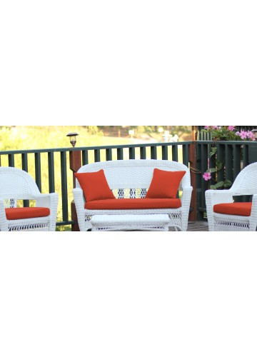 4pc Brick Red Cushions Set