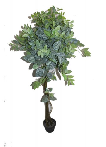 78 Inch White Net Shape Leaf Tree