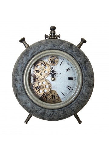 Gold and Gray Table Clock