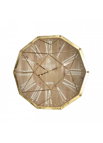 27 Inch Gold Metal Decoration Wall Clock