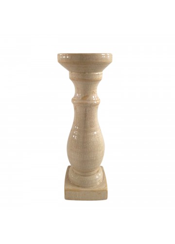 Large Beige Pillar Holder