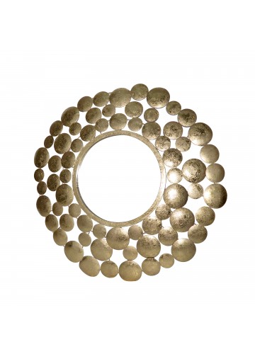 35 Inch Gold Discs Pattern Wall Mirror