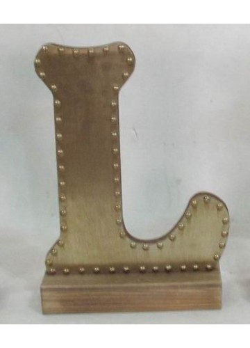 Champagne-colored Decorative Letter (L)