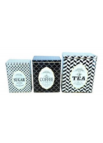 Condiment-themed Rectangular Storage Tin (Set of 3)