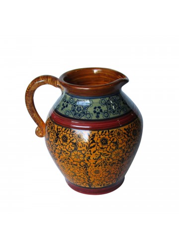 Blue & Red & Yellow Pattern Pitcher