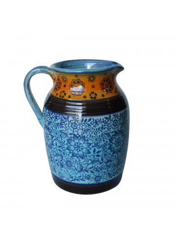 11.4 Inch Yellow & Blue Pattern Pitcher