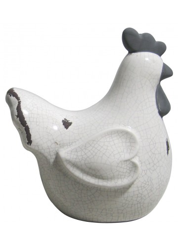 White Ceramic Hen