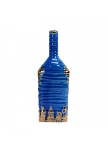 Singara 12.4 Inch Blue Ceramic Vase