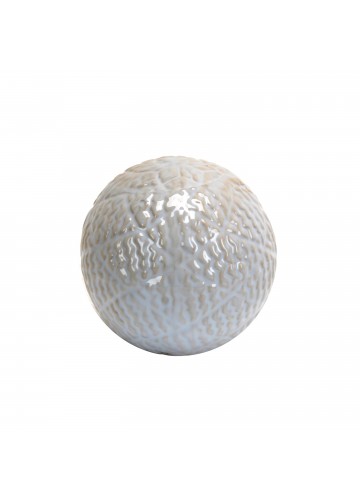 3.7 Inch Decorative Ceramic Spheres White