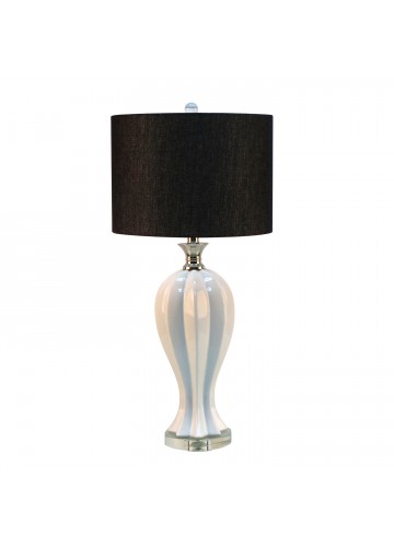 28.5 Inch H Ceramic Table Lamp with Crystal Base