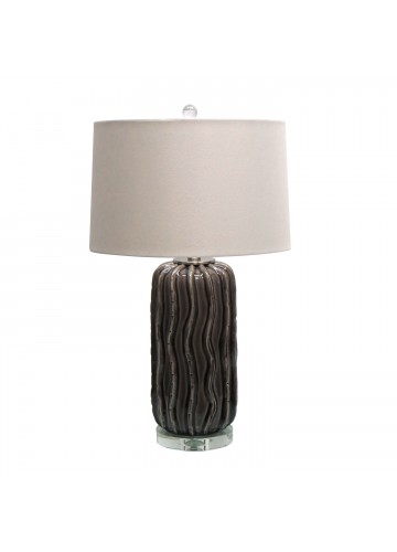 27.75 Inch H Ceramic Table Lamp with Crystal Base