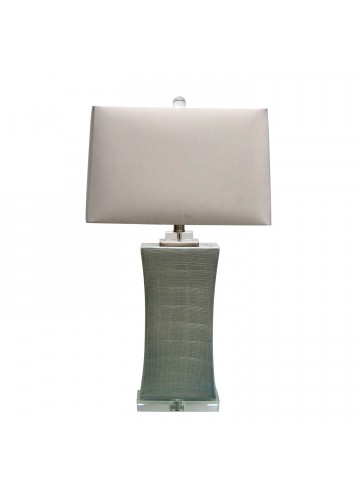 28.75 Inch H Ceramic Table Lamp with Crystal Base