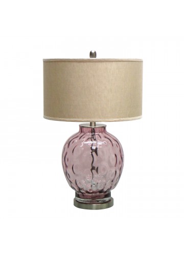 24.5 Inch H Glass Table Lamp with Metal Base