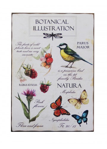 13.75 Inch x 19.75 Inch Botanical Wall Plaque