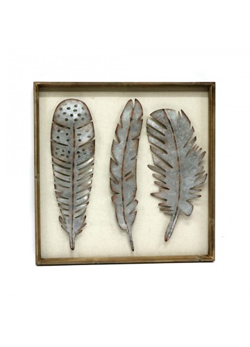 Metallic Feathers Wall Decor 