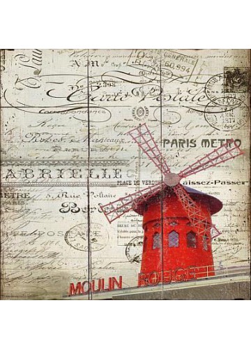 Paris Windmill Plaque