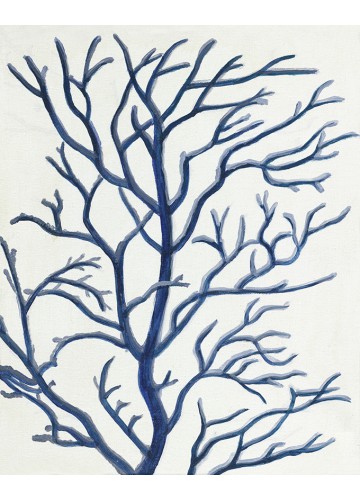 16 x 20 Blue Dried Tree Oil Paint Wall Decor